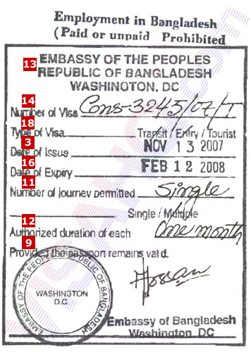 bangkok tourist visa requirements for bangladesh