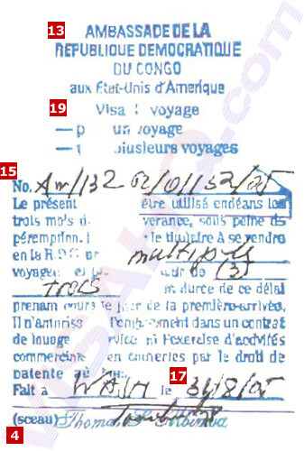 Democratic Republic of the Congo Visa Democratic Republic of the Congo Visa