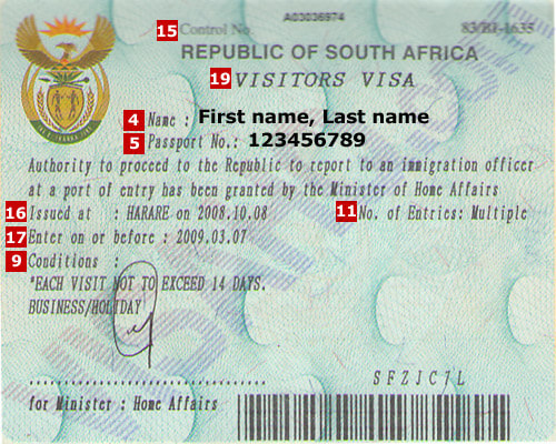 South Africa Visa South Africa Visa
